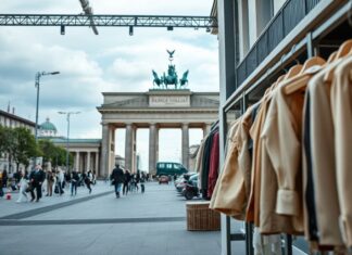 Berlin erlebt einen Boom im nachhaltigen Modehandel Berlin is experiencing a boom in sustainable fashion trade.