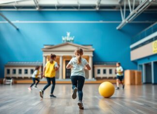 Berlin startet neues Programm zur Förderung der Fitness in Schulen Berlin is launching a new program to promote fitness in schools.